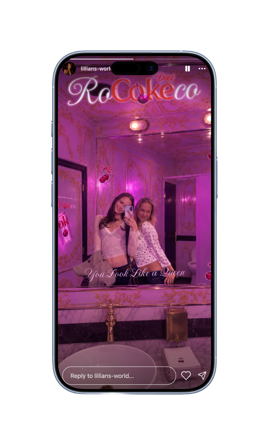 RoCOKEco bathroom Instagram Story: You Look Like a Queen