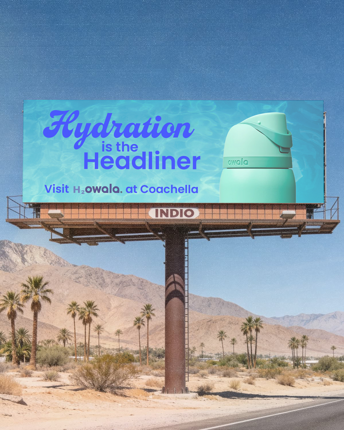 Owala Coachella billboard: Hydration is the Headliner