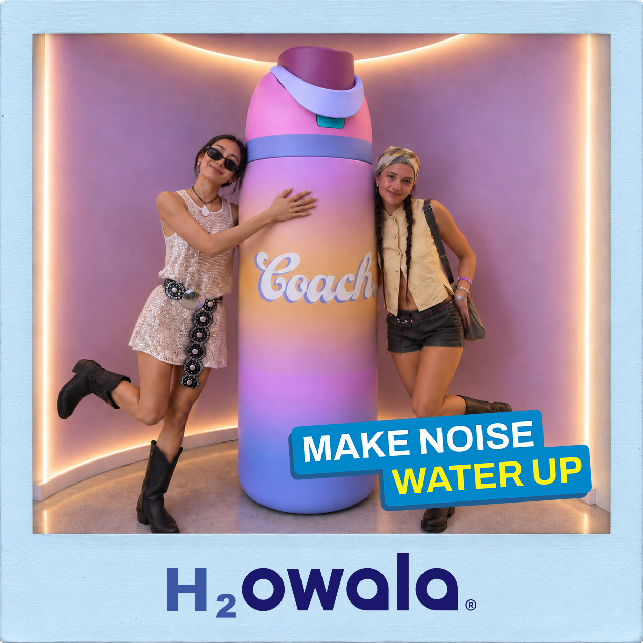 Owala Coachella giant FreeSip photo op polaroid