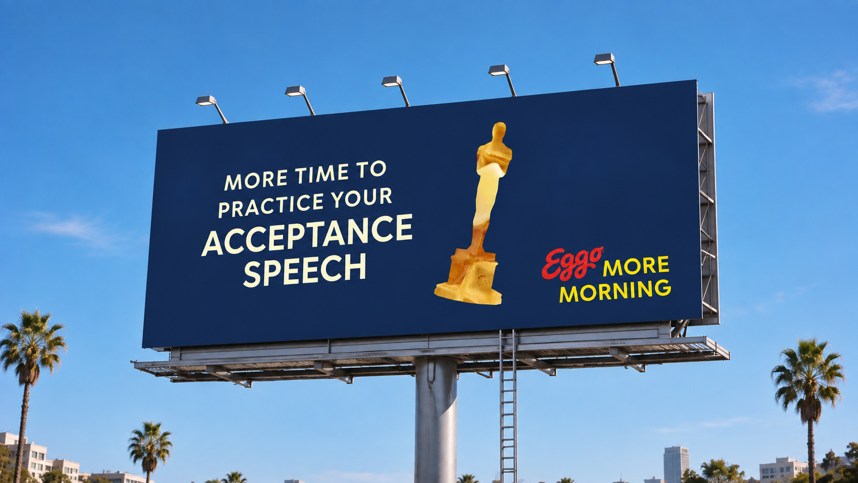 Eggo billboard in Los Angeles: More time to practice your acceptance speech