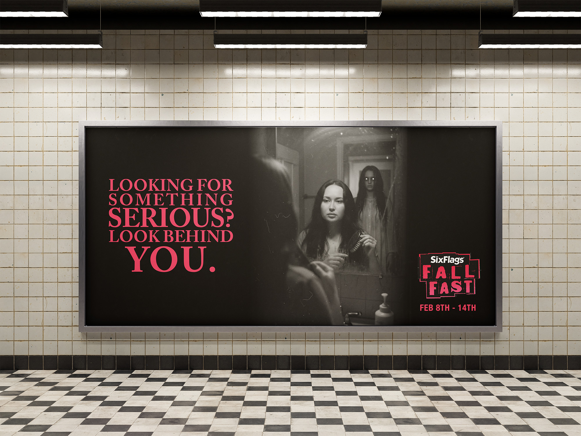 Six Flags Fall Fast billboard: Find someone who'll go the distance
