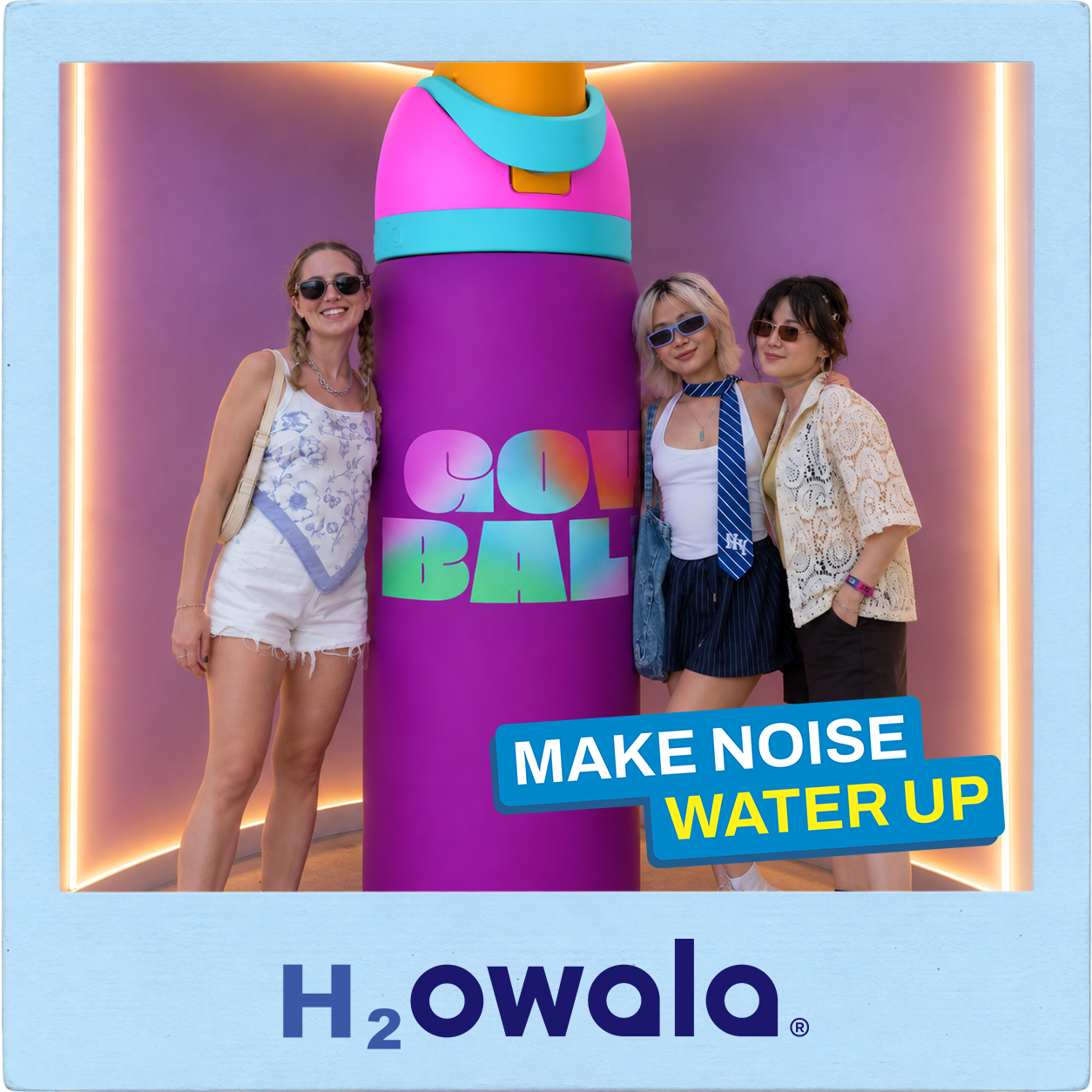 Owala Gov Ball giant FreeSip photo op polaroid