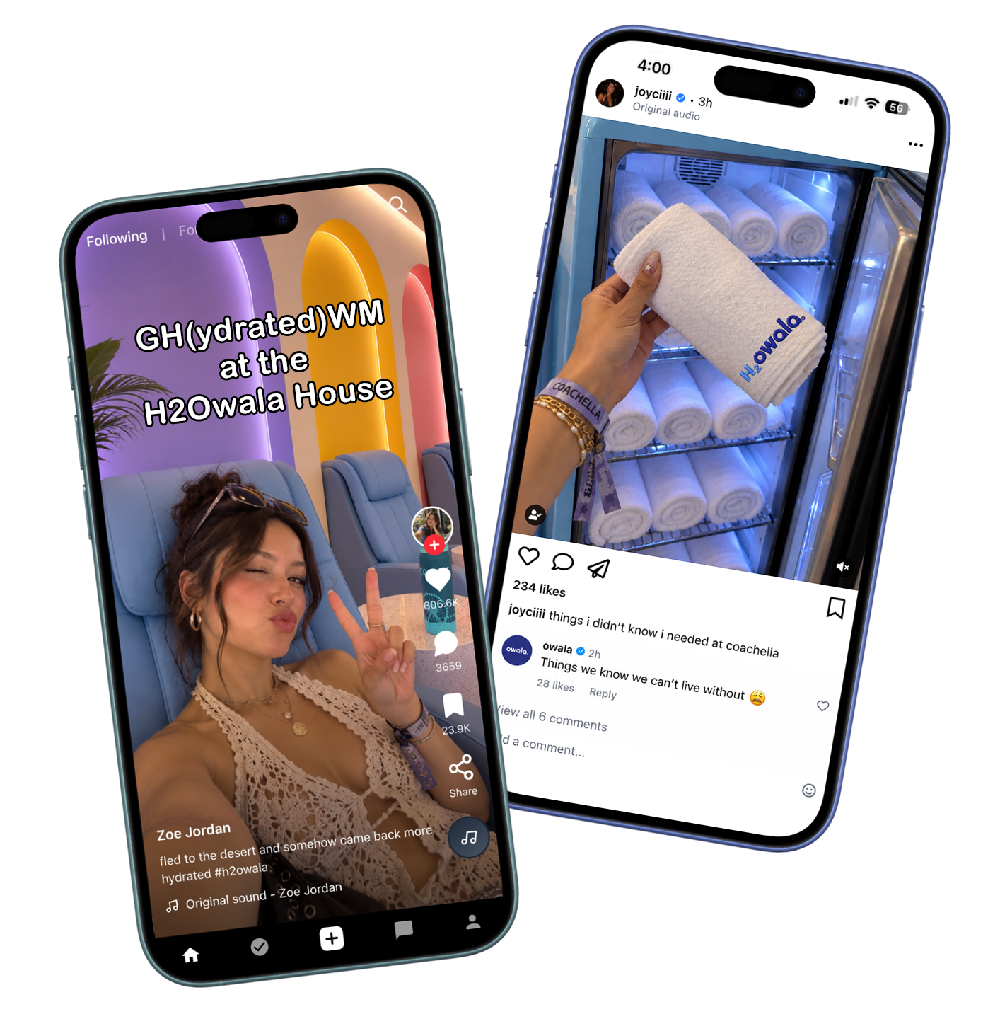Owala House VHP influencer TikTok and Instagram UGC posts
