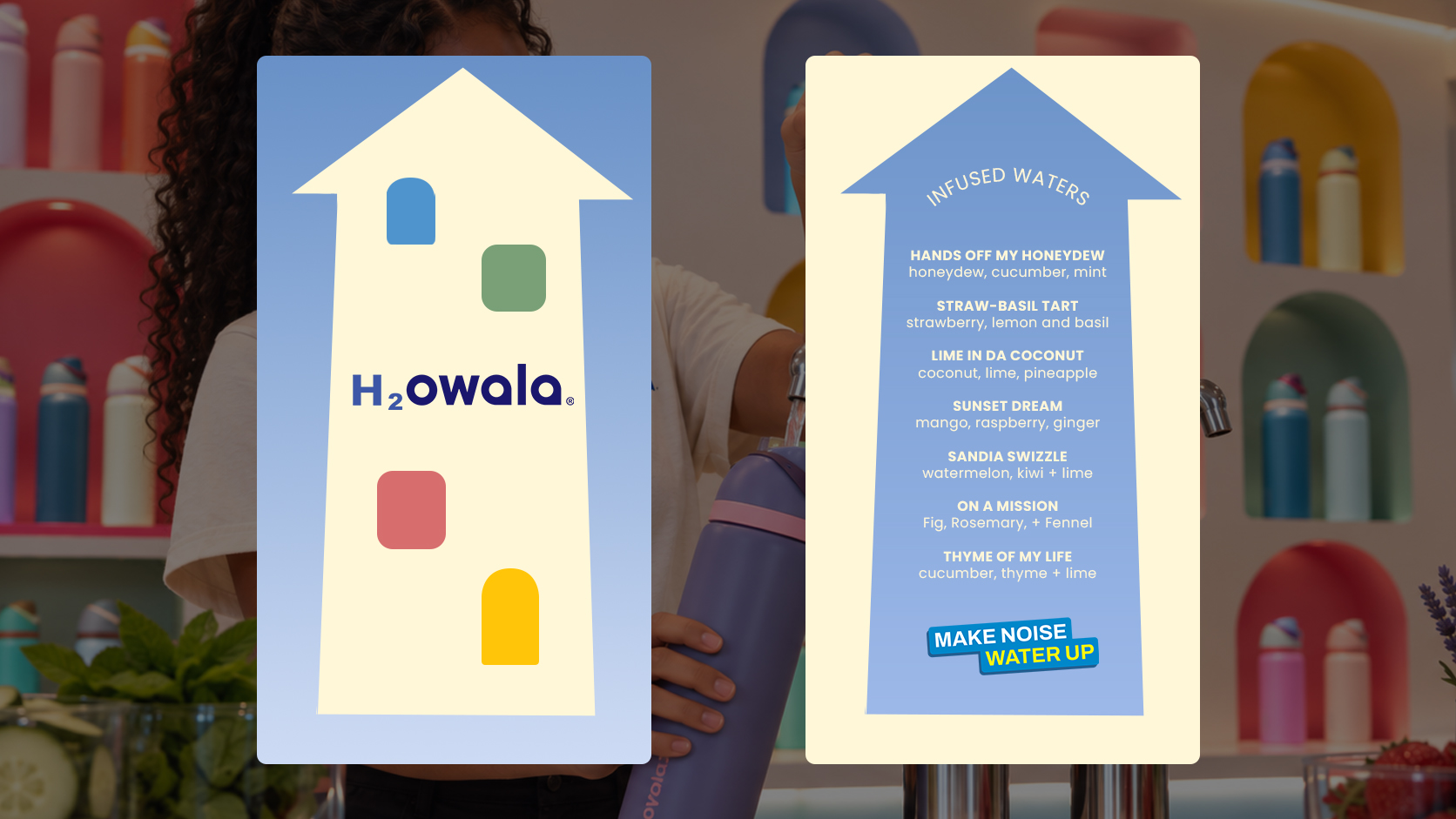 H2owala infused waters menu