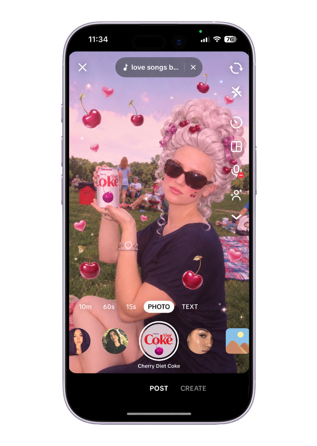 RoCOKEco TikTok AR filter: Cherry Diet Coke