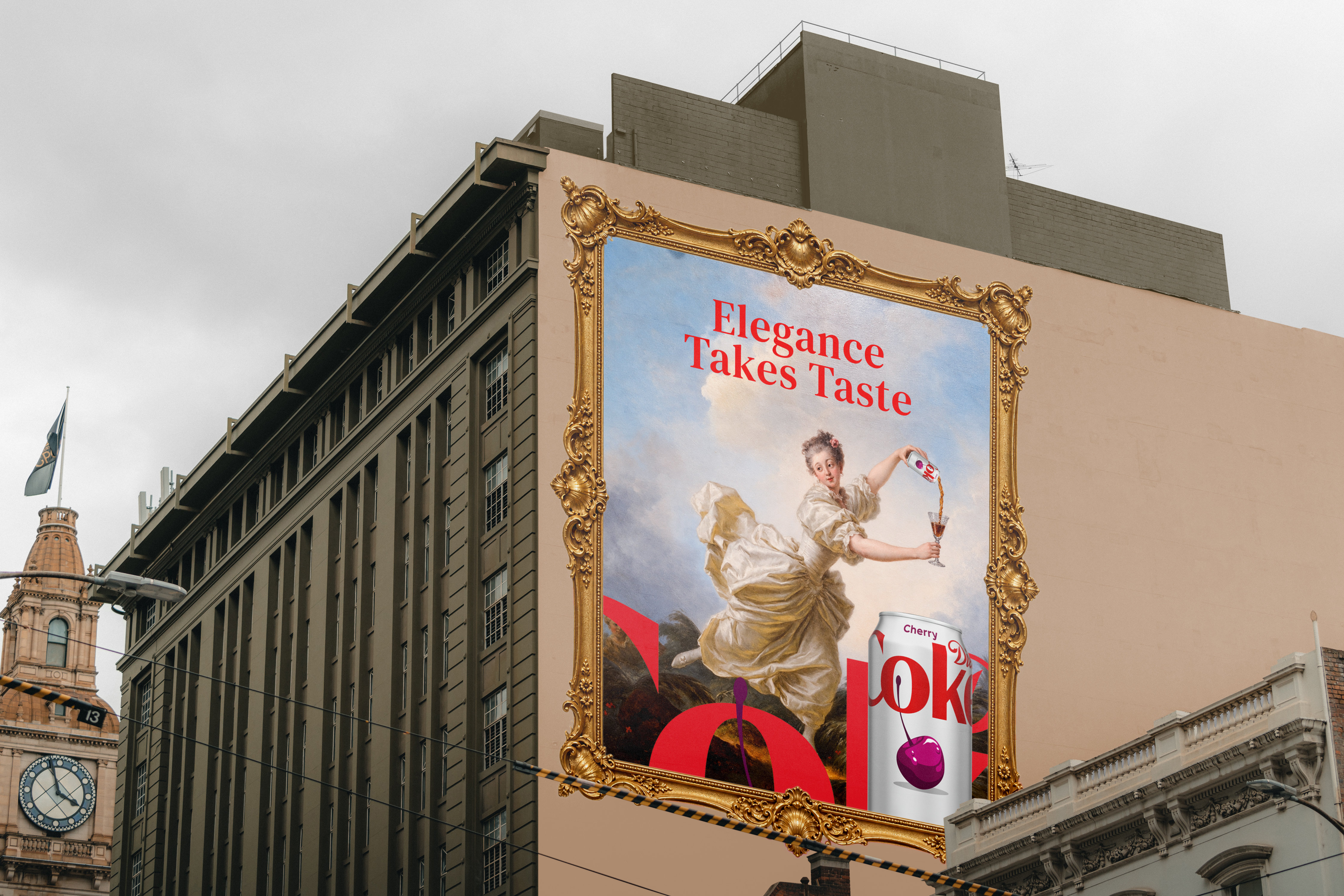 RoCOKEco Elegance Takes Taste building mural billboard