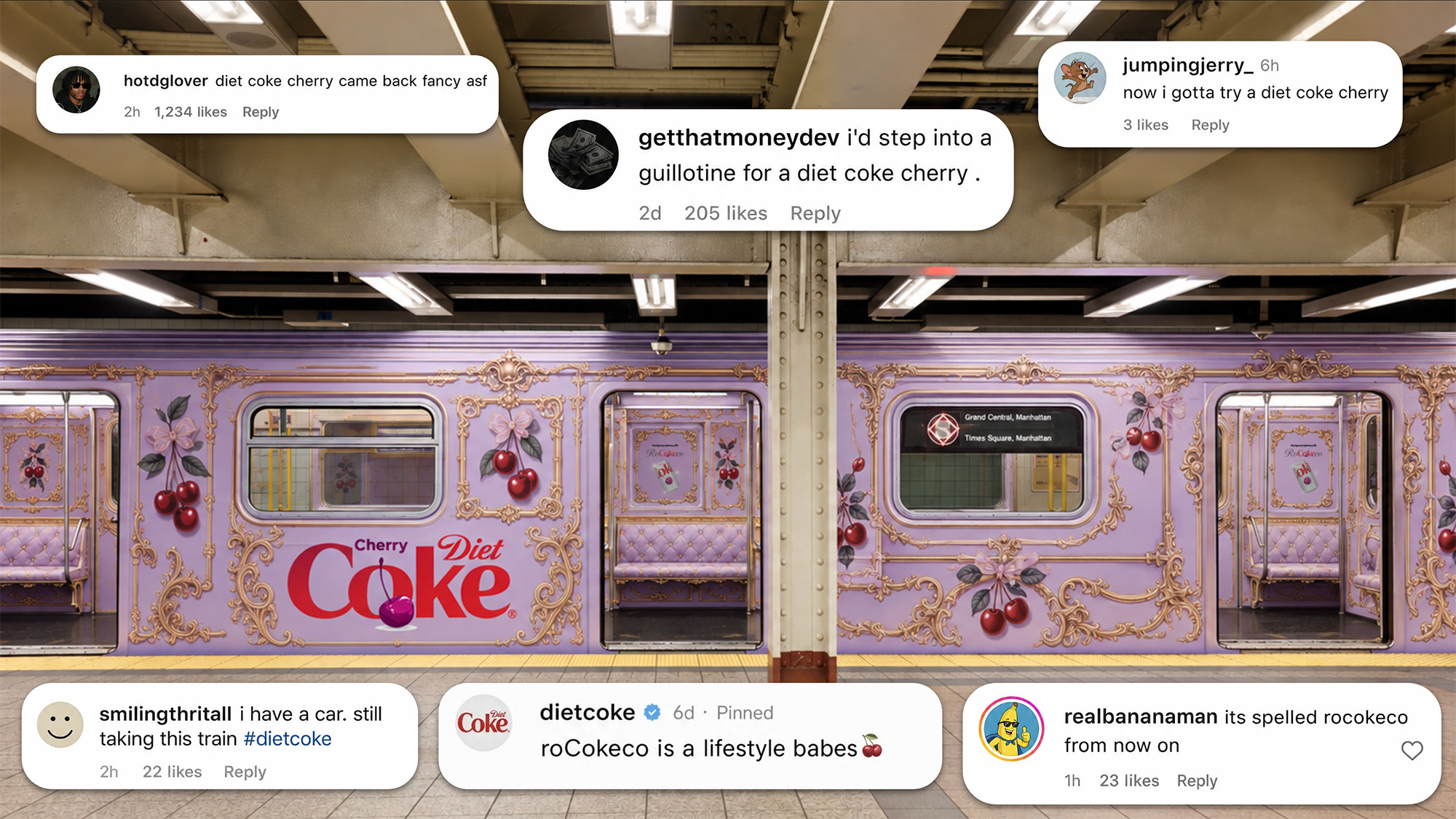 RoCOKEco subway train with pinned comments