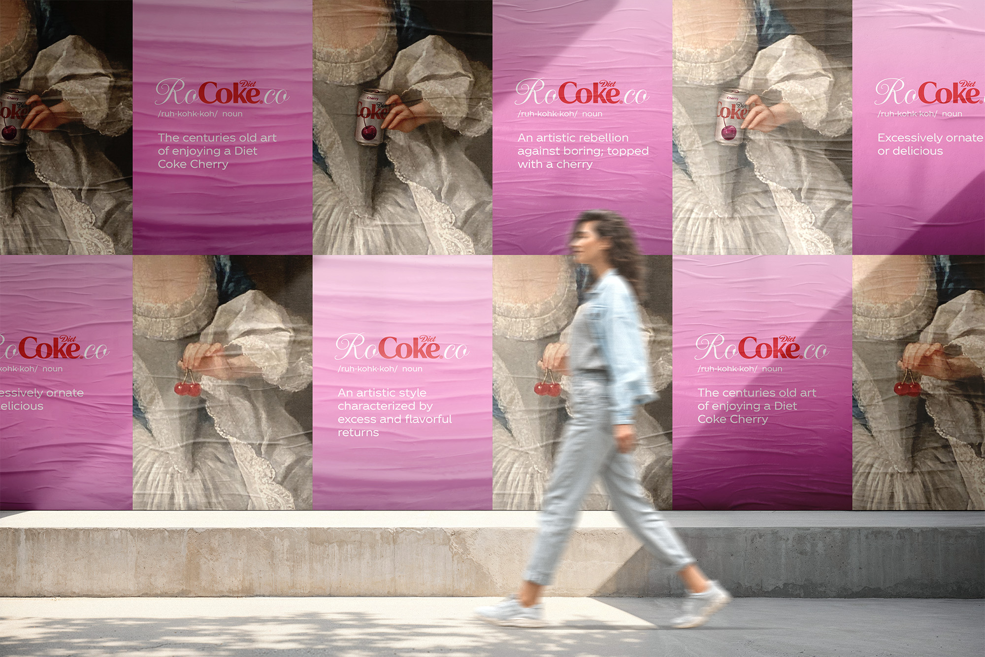RoCOKEco wheatpaste posters with dictionary-style definitions