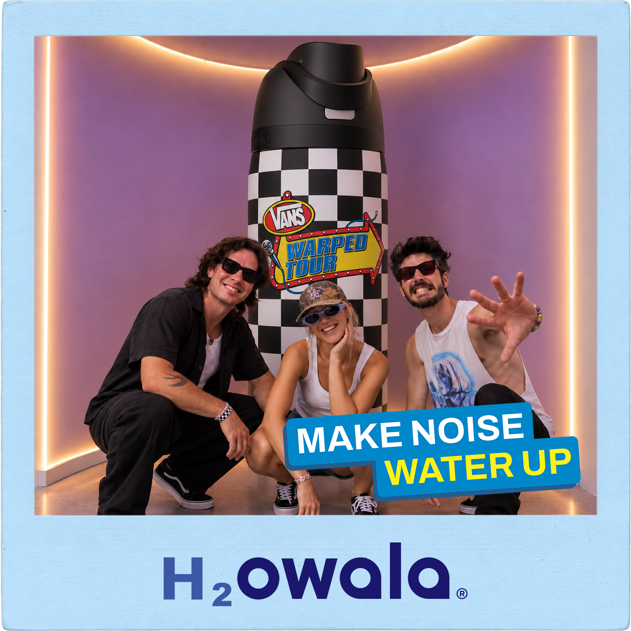 Owala Vans Warped Tour giant FreeSip photo op polaroid